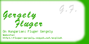 gergely fluger business card